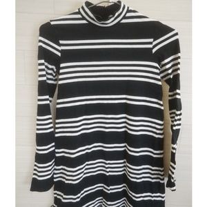 Zara Trafaluc High Neck Striped Mini Dress